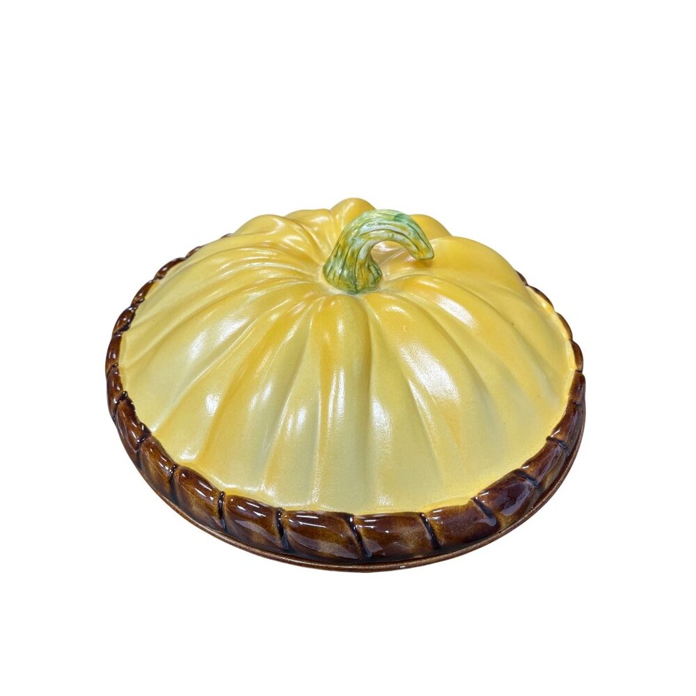 Portuguese Majolica Pumpkin Tureen Covered Hand painted dish SKU 9642